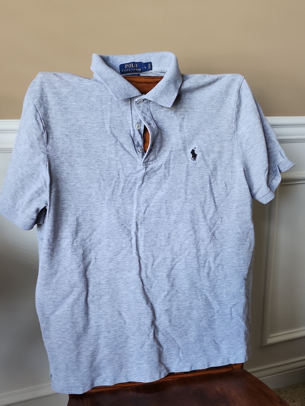Polo by Ralph Lauren Heather Light Gray Short Sleeve Polo